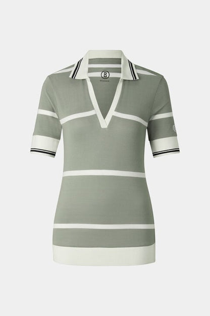Jessi Polo Shirt In Eucalyptus/Off-White