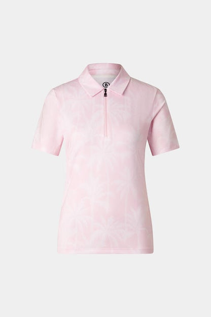 Taya Functional Short-Sleeved Top In Pink/Off-White