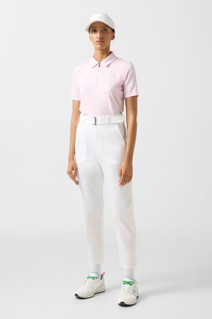 Taya Functional Short-Sleeved Top In Pink/Off-White