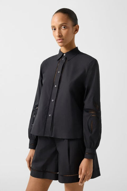 Summer Shirt Blouse In Black