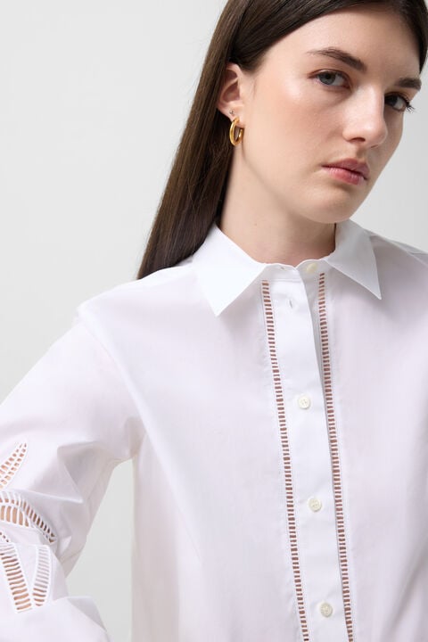 Summer Shirt Blouse In White