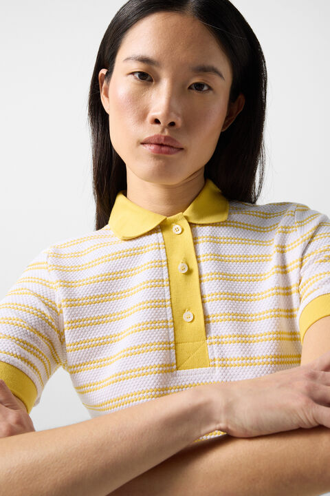 Wendy Polo Shirt In Yellow/Off-White