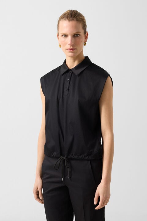 Mia Polo Top In Black