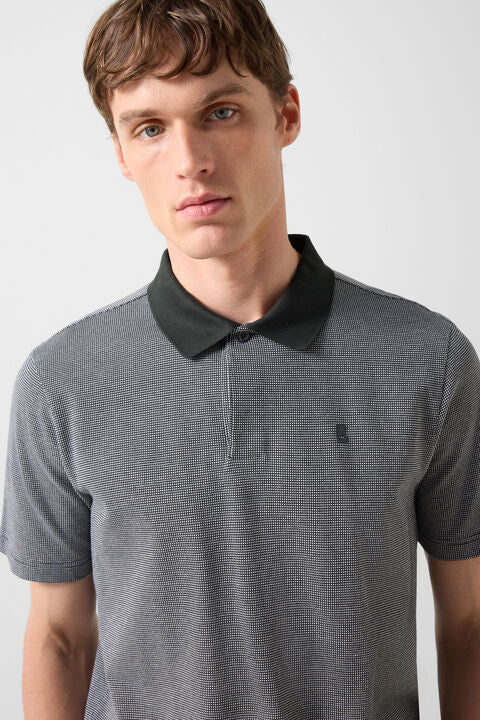 Wynn Polo Shirt In Olive Green/White