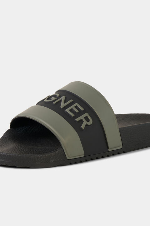 Slides Belize In Olive Green/Black