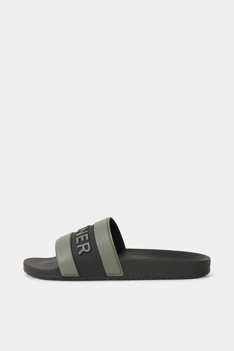 Slides Belize In Olive Green/Black