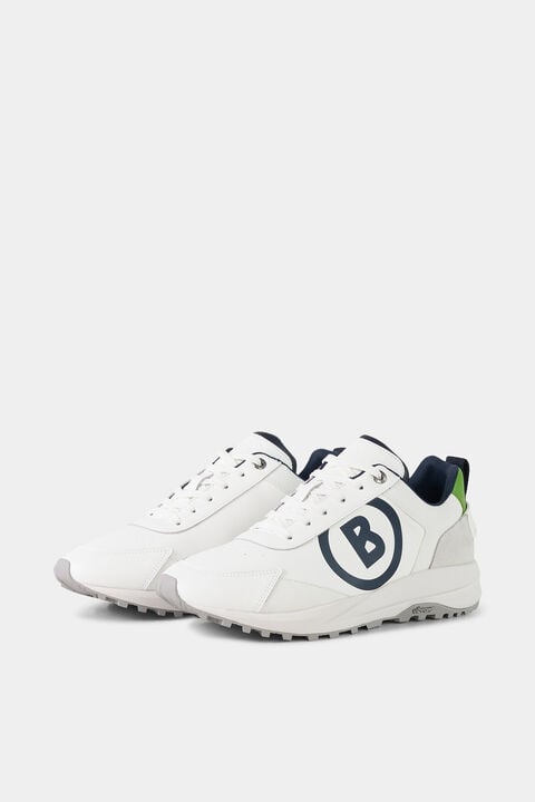 Golf Sneaker In White/Navy Blue