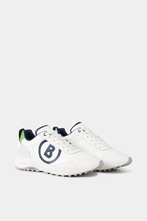 Golf Sneaker In White/Navy Blue