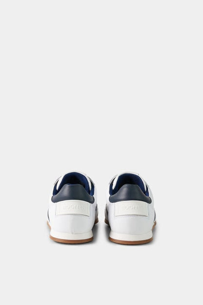 Monza Trainers In White/Navy Blue