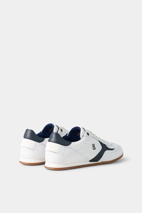 Monza Trainers In White/Navy Blue