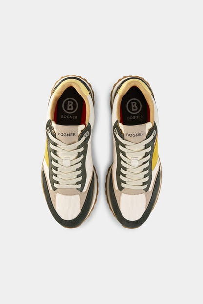 Sneaker Newport In Dark Green/Yellow/White