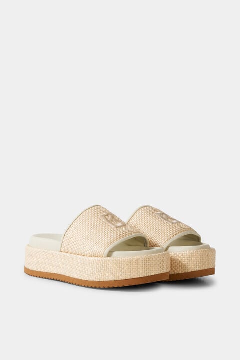 Sorrento Platform Sandals In Beige