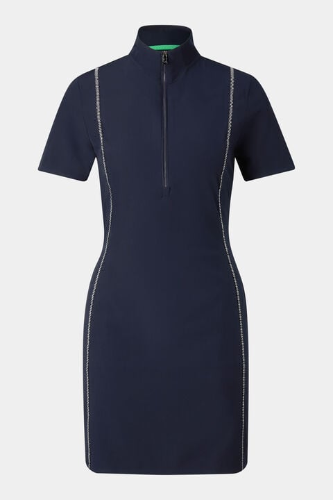 Leony Functional Dress In Navy Blue