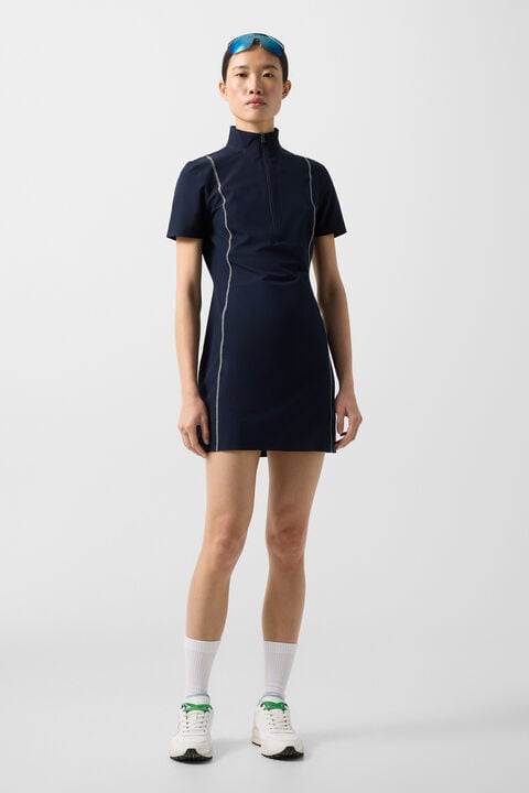 Leony Functional Dress In Navy Blue