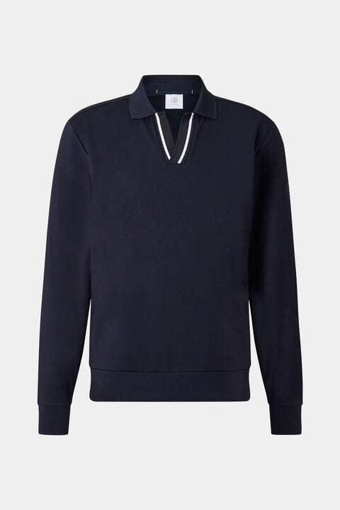 Cajus Polo Sweatshirt In Navy Blue