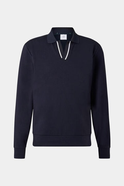 Cajus Polo Sweatshirt In Navy Blue