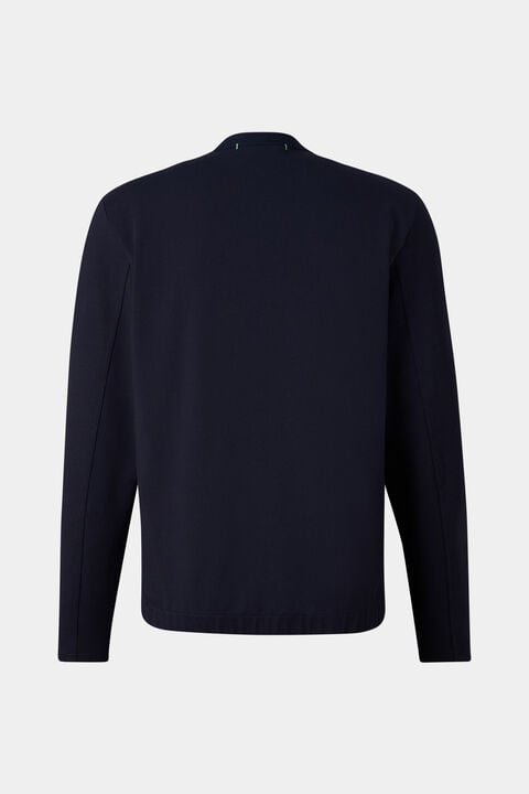 Dario Sweat Cardigan In Navy Blue