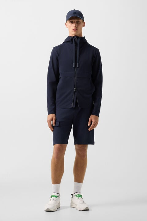 Ernesto Jersey Jacket In Navy Blue