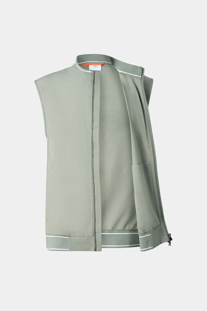 Mahdi Functional Waistcoat In Eucalyptus