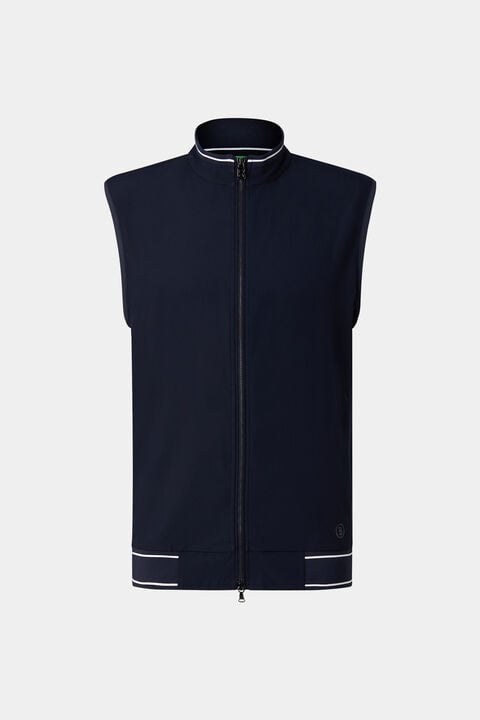 Mahdi Functional Waistcoat In Navy Blue