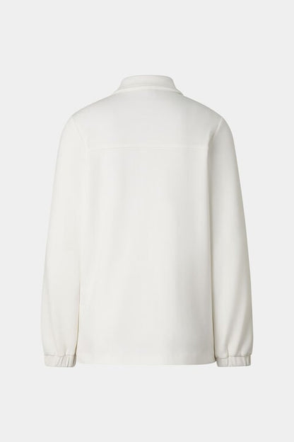 Raquel Jersey Overshirt In Off-White