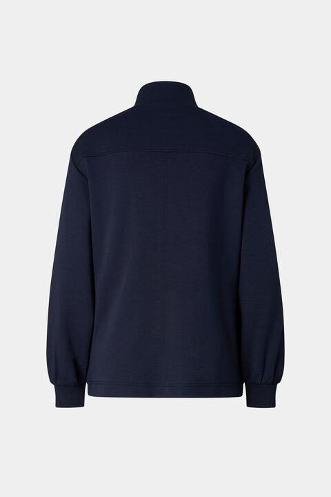 Calice Jersey Jacket In Navy Blue