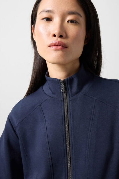 Calice Jersey Jacket In Navy Blue