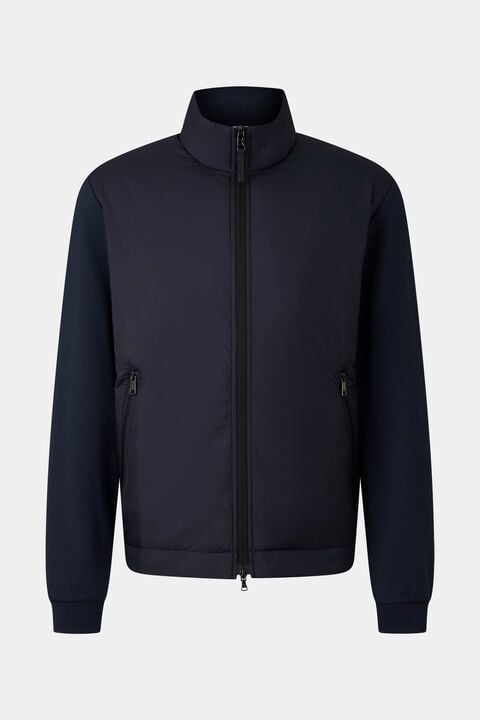 Rover Hybrid Jersey Jacket In Navy Blue