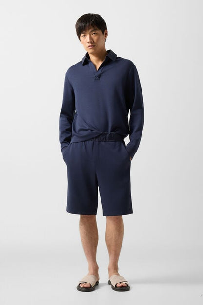 Lionel Polo Sweatshirt In Navy Blue
