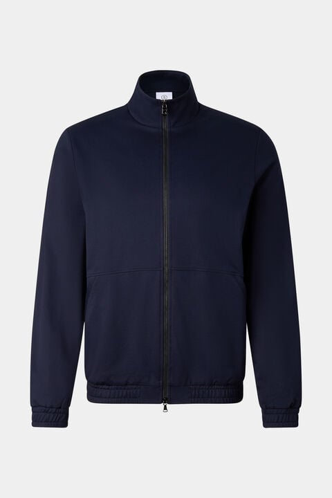Rupert Jersey Jacket In Navy Blue
