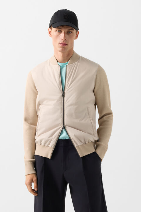 Zisco Hybrid Knit Jacket In Beige