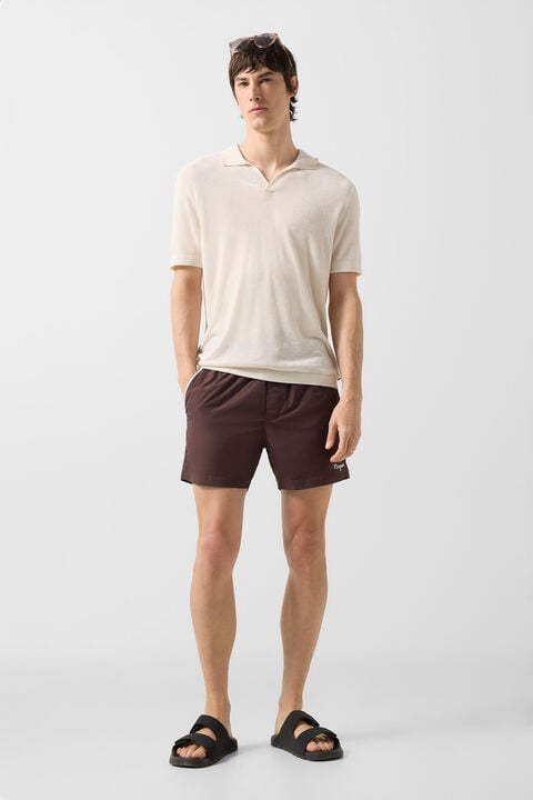 Finn Knitted Polo Shirt In Off-White