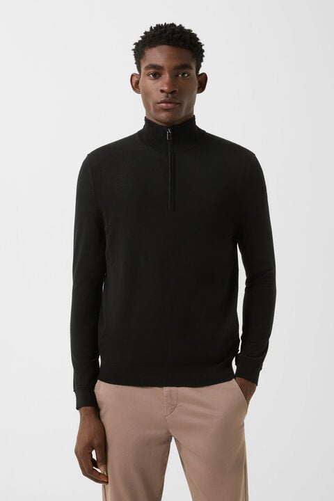 Virgin Wool Ouri Troyer In Black