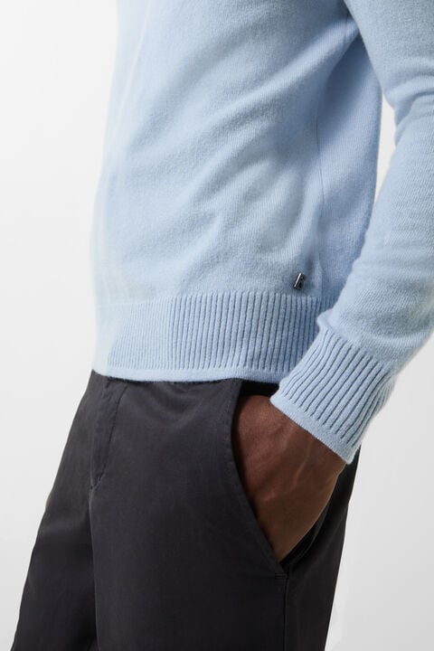 Brendon Cashmere Jumper In Light Blue