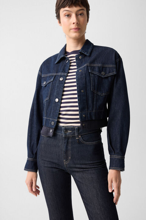 Flared Fit Jeans Devin In Dark Denim Blue