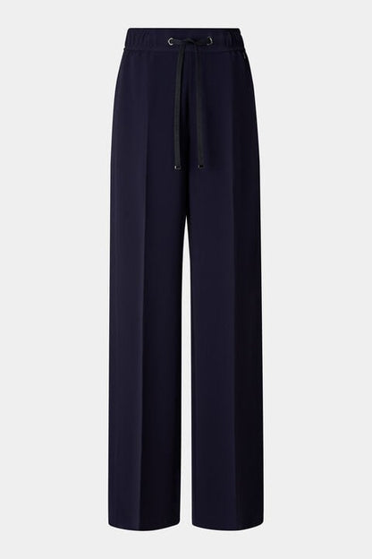 Enny Crepe Trousers In Navy Blue