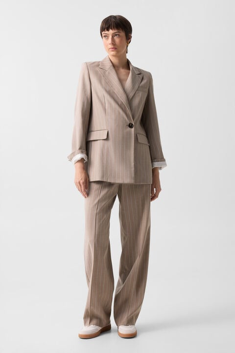 Joya Virgin Wool Trousers In Camel