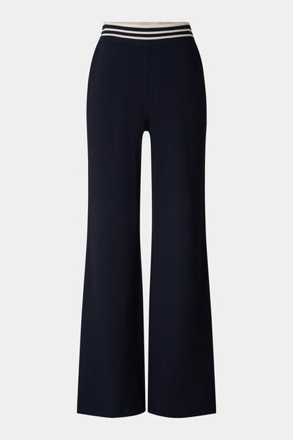 Josie Knitted Trousers In Navy Blue