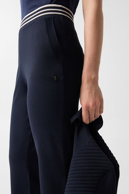 Josie Knitted Trousers In Navy Blue