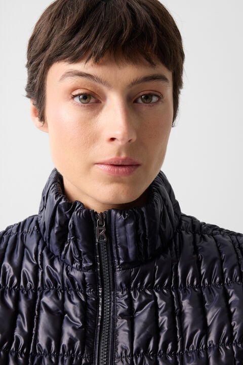 Sally Quilted Waistcoat In Navy Blue