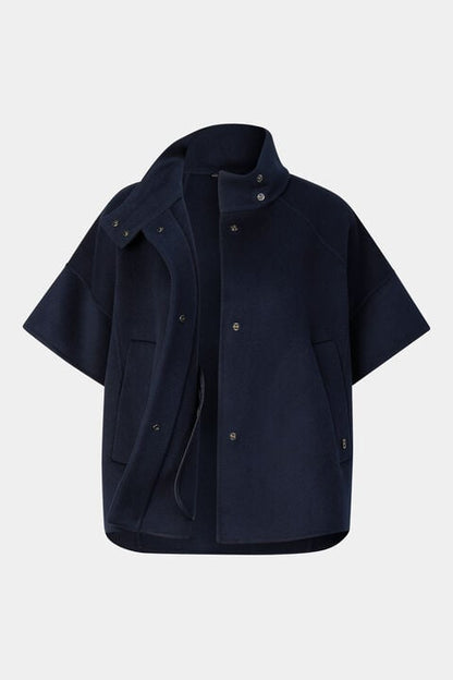 Wool Waistcoat Venice In Navy Blue