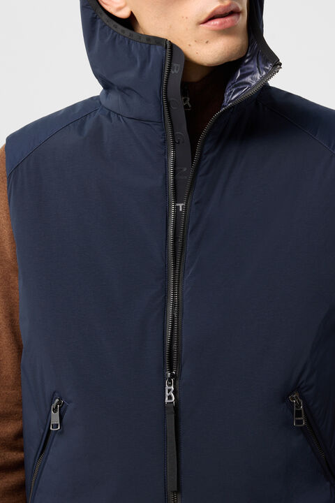 Clion Lightweight Down Waistcoat In Navy Blue