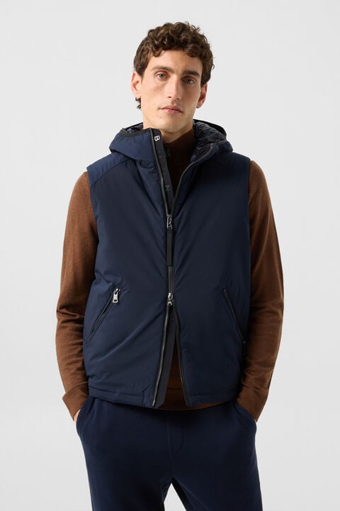 Clion Lightweight Down Waistcoat In Navy Blue