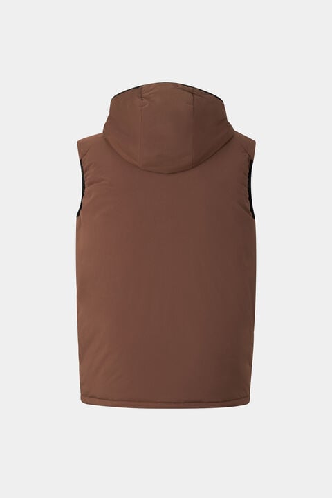 Clion Lightweight Down Waistcoat In Brown