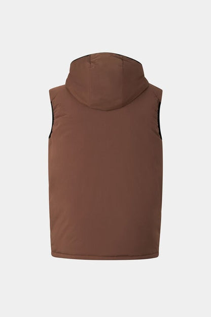 Clion Lightweight Down Waistcoat In Brown