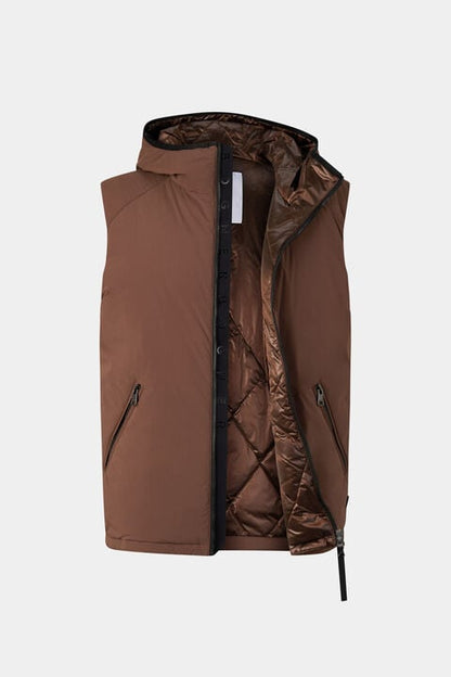 Clion Lightweight Down Waistcoat In Brown