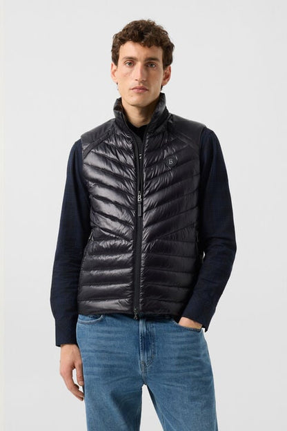 Lasse Lightweight Down Waistcoat In Black