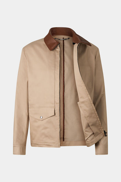 Twill Jacket Mirco In Beige