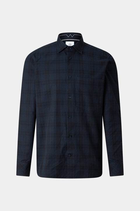 Hardy Cotton Shirt In Navy Blue/Black