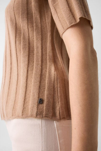 Virgin Wool Cashmere Shirt Tina In Camel